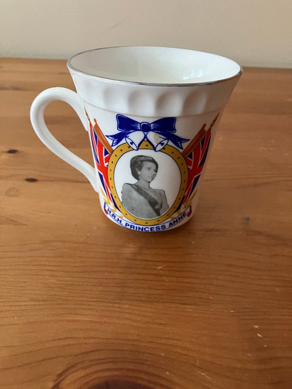 VTG English Bone China Wilson's of Paignton Devon mug Royal Wedding Nov. 14 1973